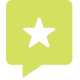 comment with star icon illustration