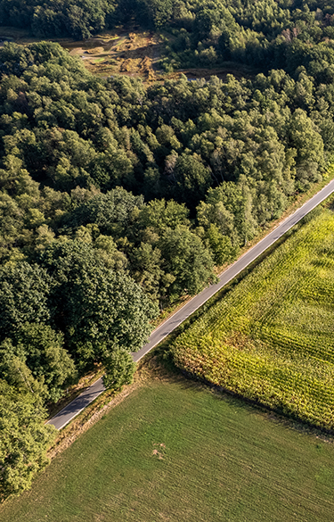 Land view from above